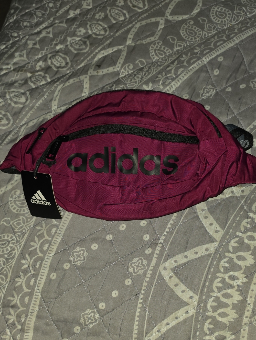 adidas Men's Maroon Belt Bag with Black Logo